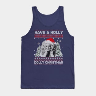 Have A Holly Dolly Christmas Tank Top